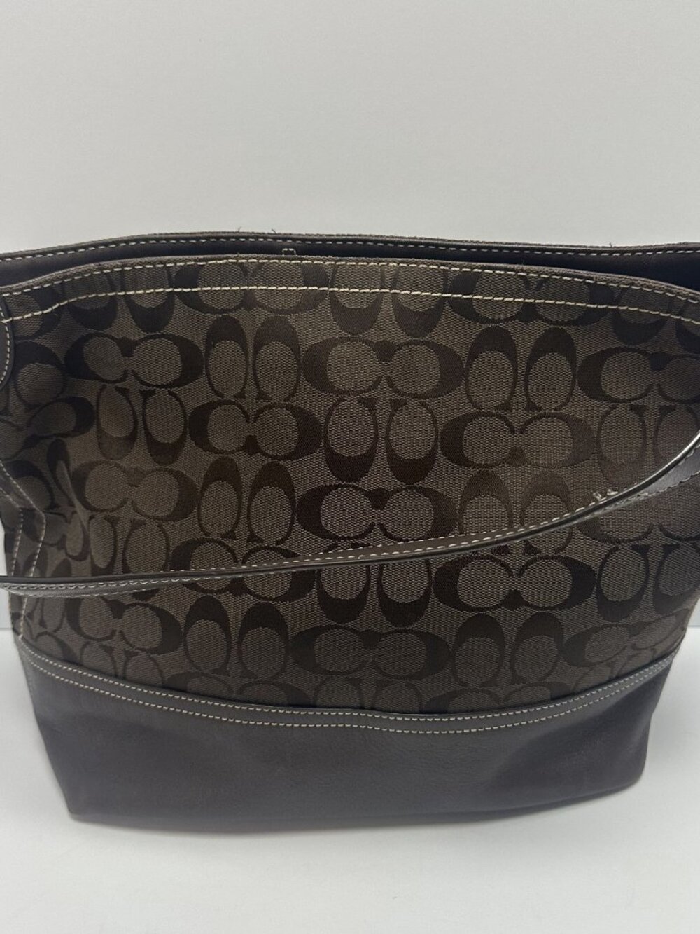 Vintage Coach Soho Signature Chocolate Brown Canvas Leather